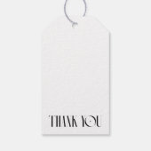 Minimalistisch chique bruiloft ontwerp wit dank u cadeaulabel (Achterkant)