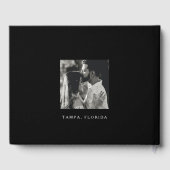 Minimalistisch chique bruiloft ontwerp wit Mr en M Gastenboek (Achterkant)