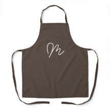 Minimalistisch Chocolade Donkerbruin Monogram
