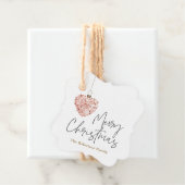 Minimalistisch Christmas Heart Ornament Bedankjes Labels (In situ)