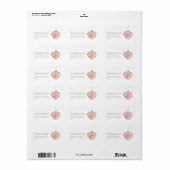 Minimalistisch Christmas Heart Ornament Etiket (Full Sheet)
