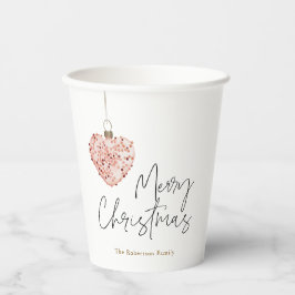 Minimalistisch Christmas Heart Ornament Papieren Bekers