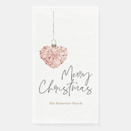 Minimalistisch Christmas Heart Ornament Servet
