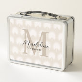 Minimalistisch chromatografisch beige Anahaw Leaf  (Achterkant)