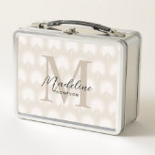 Minimalistisch chromatografisch beige Anahaw Leaf  (Voorkant)