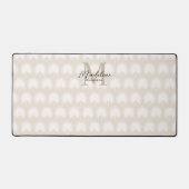 Minimalistisch chromatografisch beige Anahaw Leaf  Bureaumat (Voorkant)