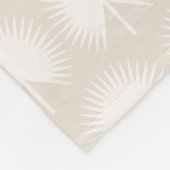 Minimalistisch chromatografisch beige Anahaw Leaf  Fleece Deken (Hoek)