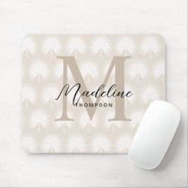 Minimalistisch chromatografisch beige Anahaw Leaf  Muismat