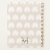 Minimalistisch chromatografisch beige Anahaw Leaf  Planner (Achterkant)