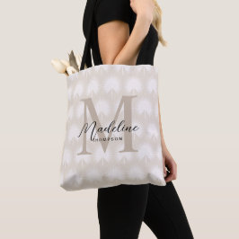Minimalistisch chromatografisch beige Anahaw Leaf  Tote Bag