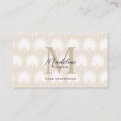 Minimalistisch chromatografisch beige Anahaw Leaf Visitekaartje (Voorkant)