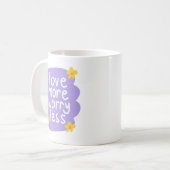 Minimalistisch citaat speelse witte letter vet Paa Koffiemok (Voorkant links)