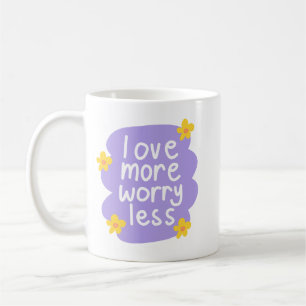 Minimalistisch citaat speelse witte letter vet Paa Koffiemok