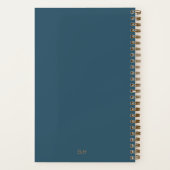 Minimalistisch citaatjournaal in blauw-groen notitieboek (Achterkant)