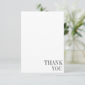Minimalistisch Classic Black Typography Photo Wedd Bedankkaart (Staand voorkant)