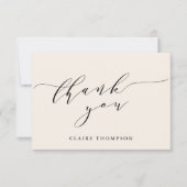 Minimalistisch Classic Cream Vrijgezellenfeest Cus Bedankkaart (Voorkant)