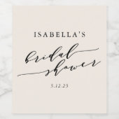 Minimalistisch Classic Cream Vrijgezellenfeest Cus Wijn Etiket (Enkel label)