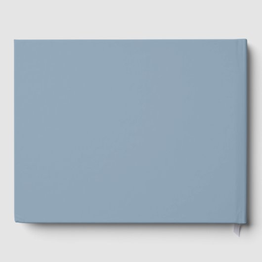 Minimalistisch Classic Dusty Blue Custom Bat Mitzv Gastenboek (Achterkant)