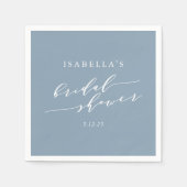 Minimalistisch Classic Dusty Blue Vrijgezellenfees Servet (Voorkant)