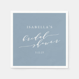 Minimalistisch Classic Dusty Blue Vrijgezellenfees Servet