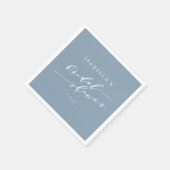 Minimalistisch Classic Dusty Blue Vrijgezellenfees Servet (Hoek)