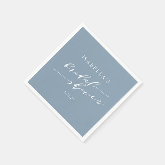 Minimalistisch Classic Dusty Blue Vrijgezellenfees Servet (Hoek)