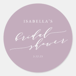 Minimalistisch Classic Dusty Lila Vrijgezellenfees Ronde Sticker