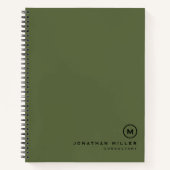 Minimalistisch Classic Monogram Checklist Notitieb Notitieboek (Voorkant)