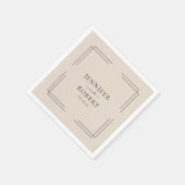 Minimalistisch Classic Neutral Light Beige Servet (Hoek)