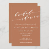 Minimalistisch Classic Terracotta Boho Vrijgezelle Kaart (Voorkant / Achterkant)