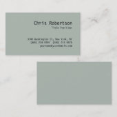 Minimalistisch Classic Trendy Ash Gray Visitekaart Visitekaartje (Voorkant / Achterkant)