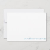 Minimalistisch Classic Typography Custom Pastel Bl Notitiekaartje (Voorkant)