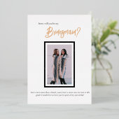 Minimalistisch Classy Eenvoudig Bruidsmeisje Folie Uitnodiging (Staand Voorkant)