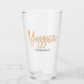 Minimalistisch Classy Eenvoudig Bruidsmeisje Glas (Voorkant)