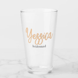 Minimalistisch Classy Eenvoudig Bruidsmeisje Glas
