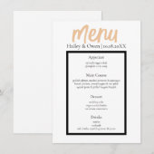 Minimalistisch Classy Eenvoudig Gepersonaliseerd H Menu (Voorkant / Achterkant)