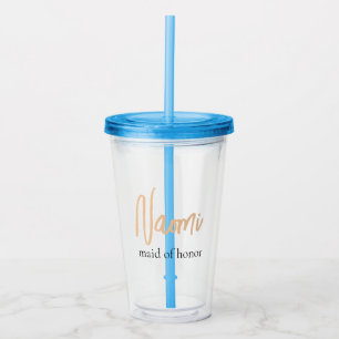 Minimalistisch Classy Eenvoudig Maid of Honor Acryl Drinkbeker