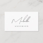 Minimalistisch Classy Script-Visitekaartje Visitekaartje (Voorkant)