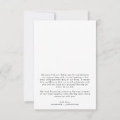 Minimalistisch Classy Simple 2 Photo Wedding Bedankkaart (Achterkant)