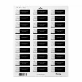 Minimalistisch Classy Zwart Wit Abstract Patroon Etiket (Full Sheet)