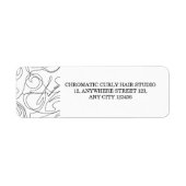 Minimalistisch Classy Zwart Wit Abstract Patroon Etiket (Voorkant)