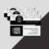 Minimalistisch Classy Zwart Wit Abstract Patroon Mini Visitekaartjes