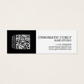 Minimalistisch Classy Zwart Wit Abstract Patroon Mini Visitekaartjes (Achterkant)