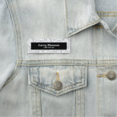 Minimalistisch Classy Zwart Wit Abstract Patroon Naamplaatje (In situ)