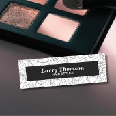 Minimalistisch Classy Zwart Wit Abstract Patroon Naamplaatje