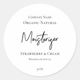 Minimalistisch Clean Elegant SkinCare Product Labe Ronde Sticker