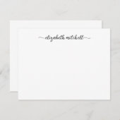 Minimalistisch 'Clean Girly'-script Notitiekaartje (Voorkant / Achterkant)