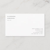 Minimalistisch Clean White Professional Visitekaar Visitekaartje (Voorkant)