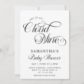 Minimalistisch Cloud Nine Baby shower Kaart (Voorkant)