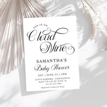 Minimalistisch Cloud Nine Baby shower
